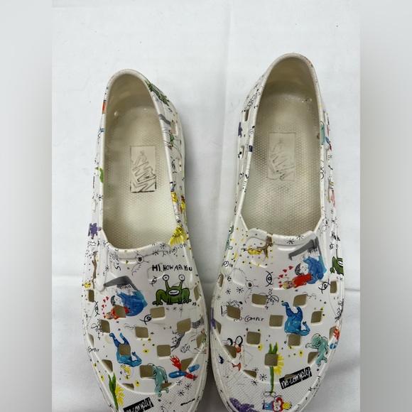 Daniel Johnston Vans Slip On Trek Slides ( Austin TX release only) (MB2) RARE - Picture 2 of 10